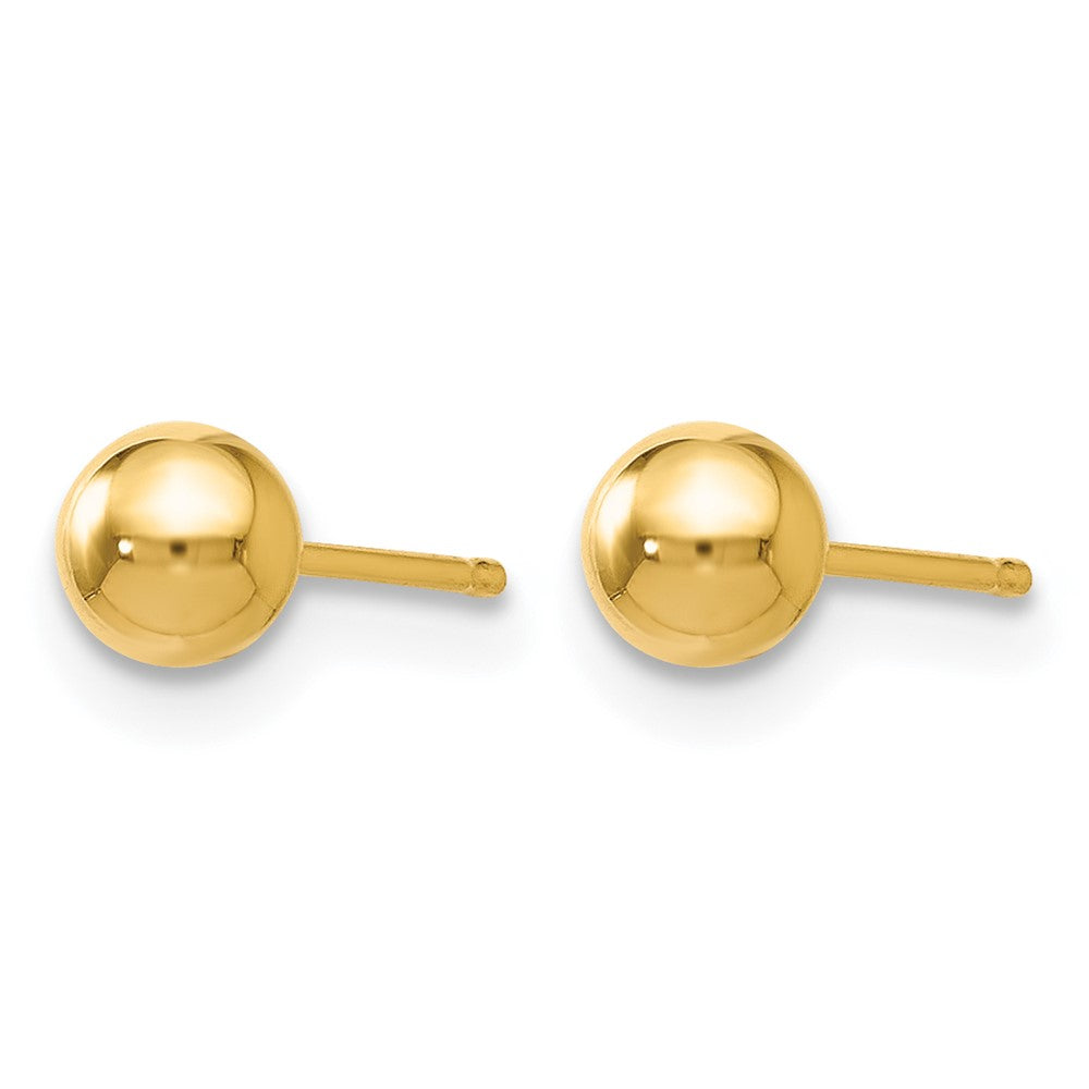 10K Polished Ball Post Earrings