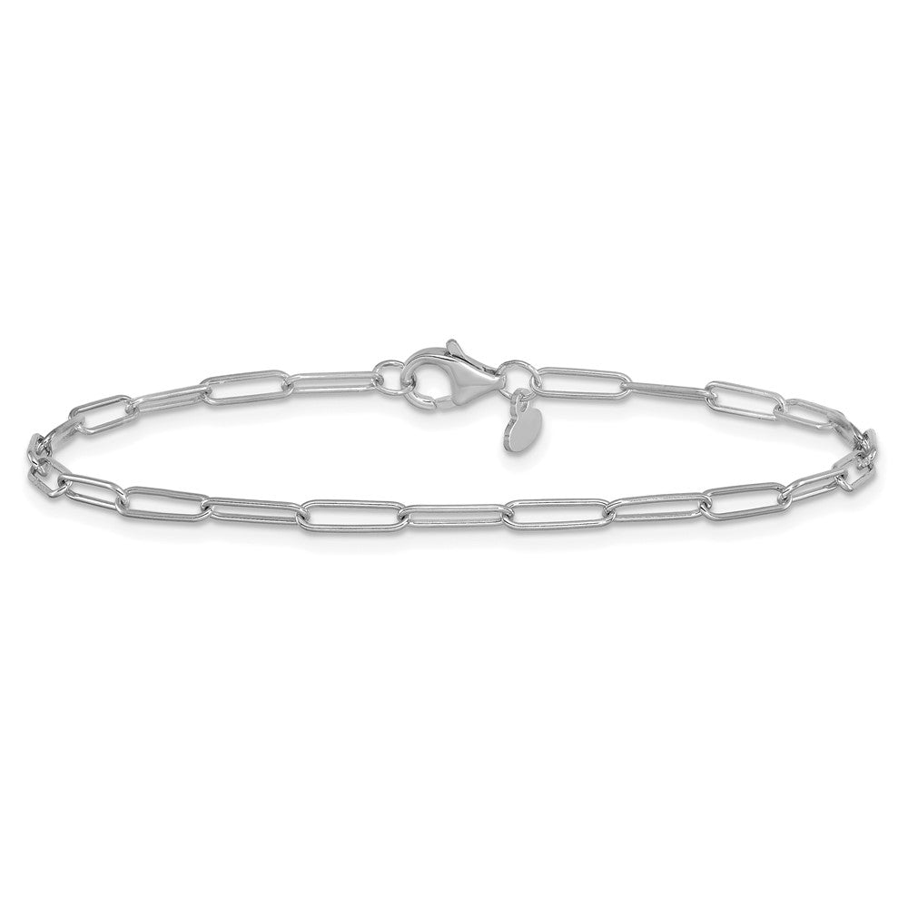 10K White Gold Polished Fancy Link Bracelet