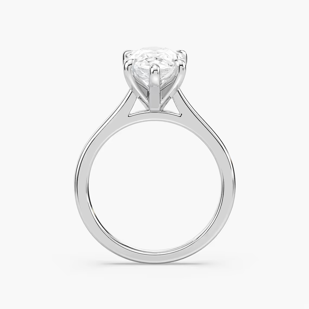 Pear Dior Claw Prong Solitaire Stackable