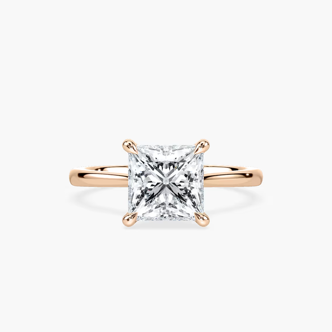 Princess Dior Claw Prong Solitaire Stackable