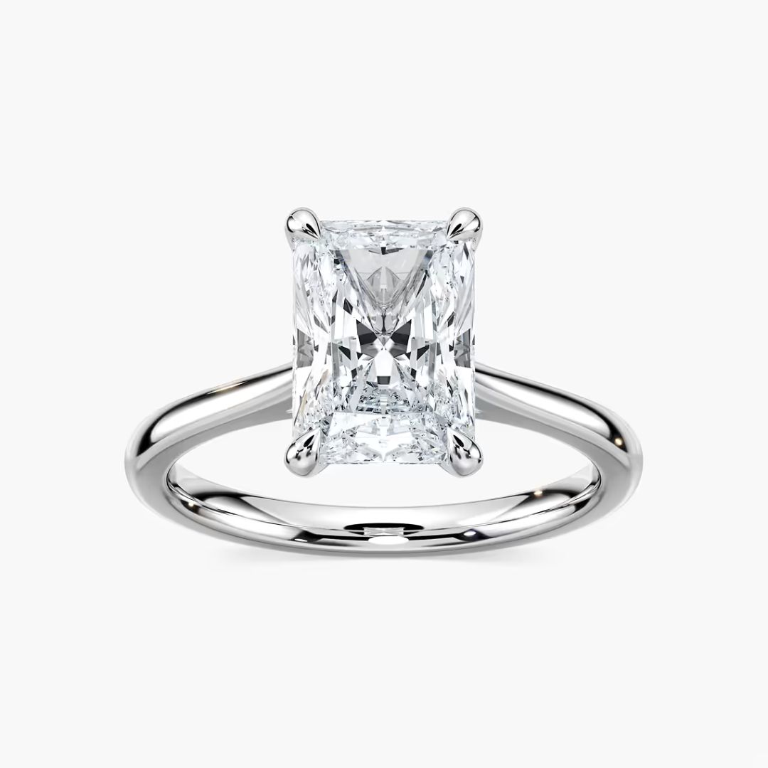Radiant Dior Claw Prong Solitaire Stackable