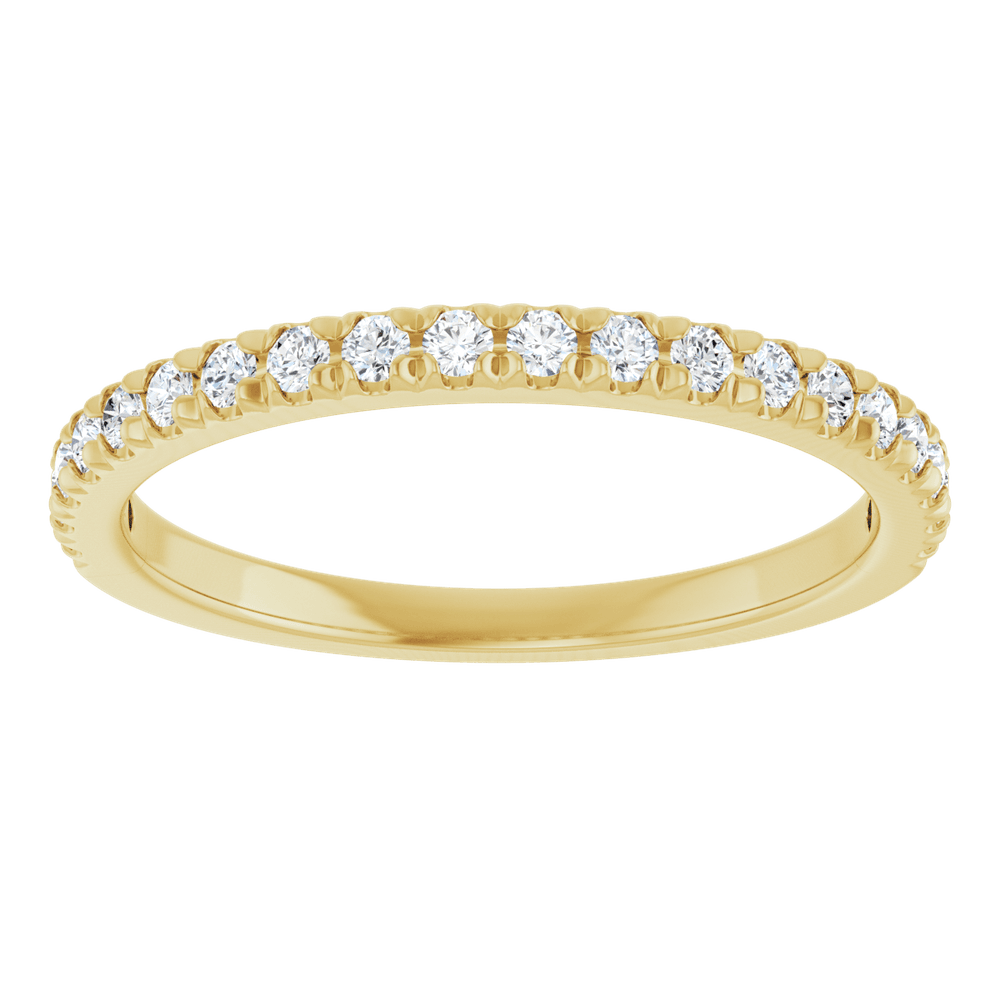 1/4 CTW Natural Diamond French-Set Anniversary Ring 14K Yellow Gold