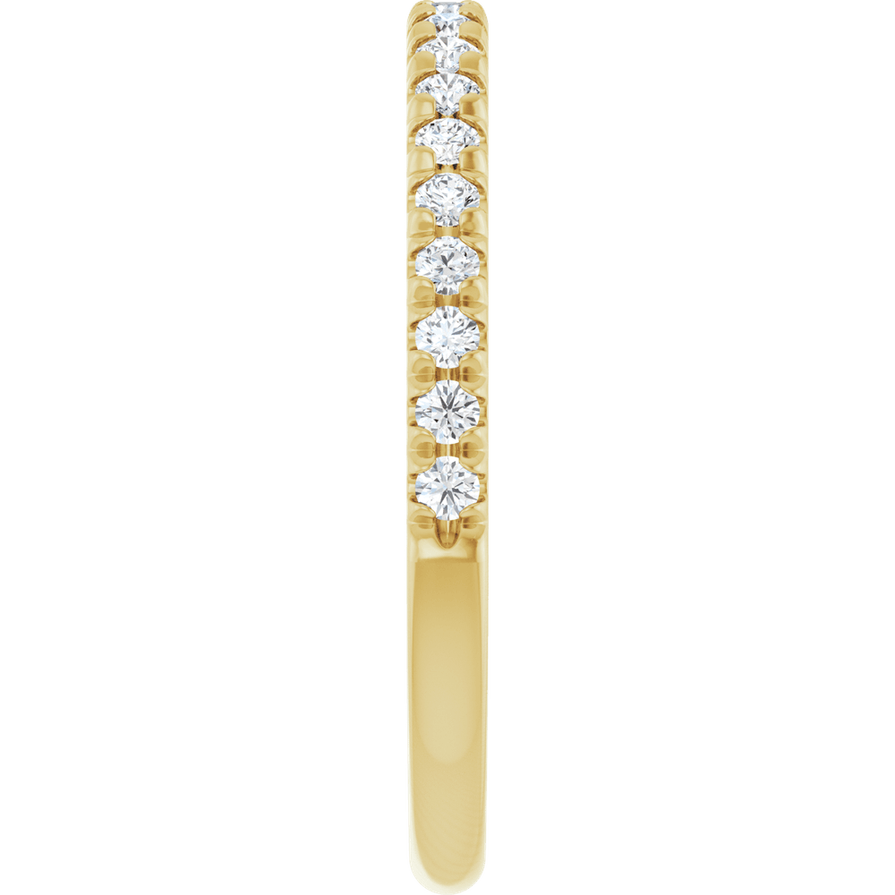 1/4 CTW Natural Diamond French-Set Anniversary Ring 14K Yellow Gold
