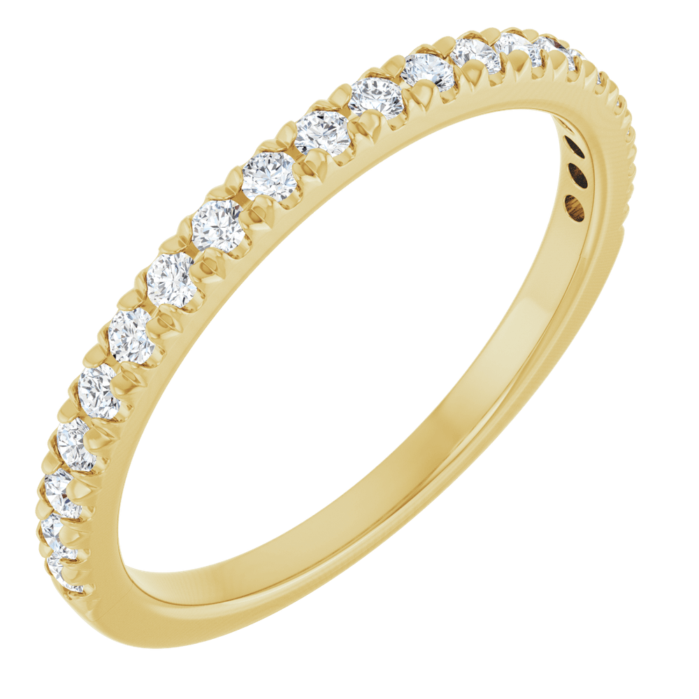 1/4 CTW Natural Diamond French-Set Anniversary Ring 14K Yellow Gold