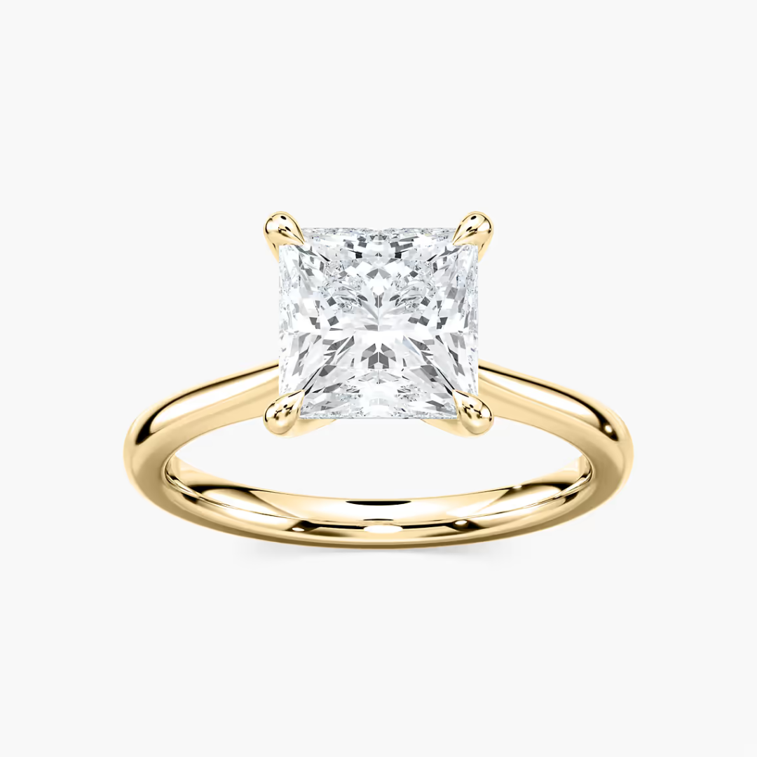 Princess Dior Claw Prong Solitaire Stackable