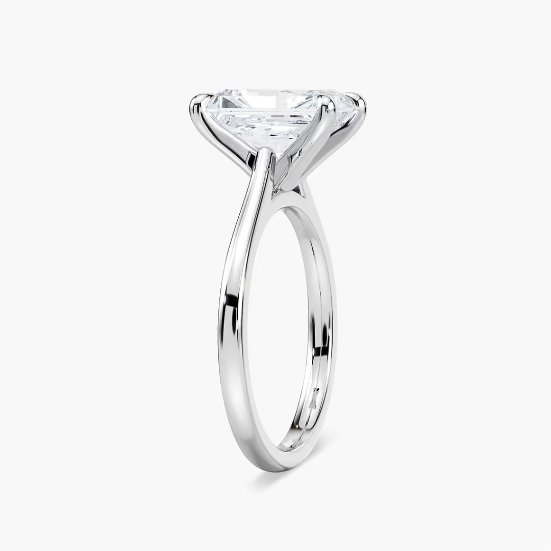 Radiant Dior Claw Prong Solitaire Stackable