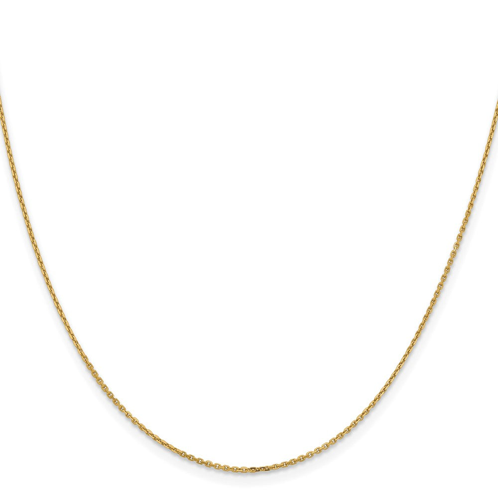 14K 1.05mm Diamond-cut Cable Chain