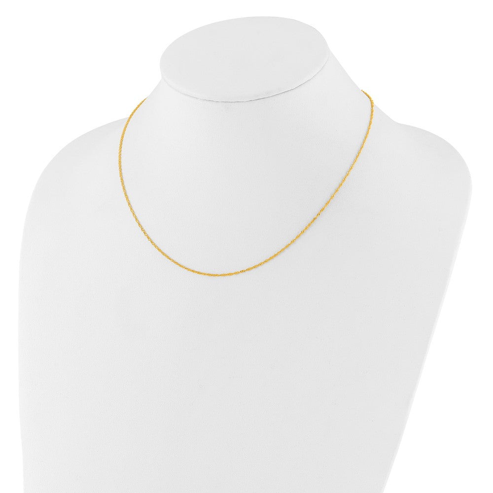 14K 1.0mm Singapore 1in+1in Adjustable Chain