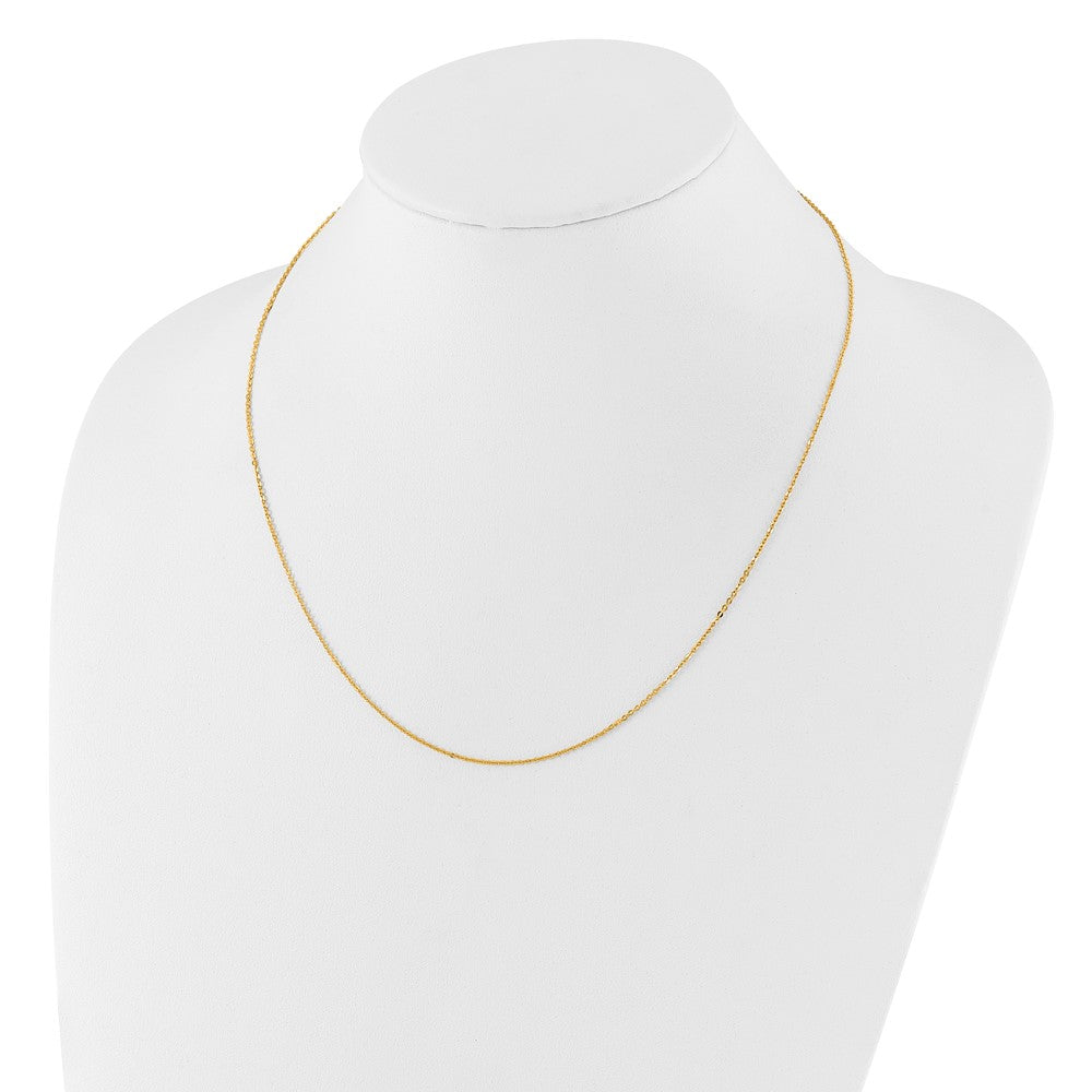 14K 1.2mm Flat Cable 1in+1in Adjustable Chain
