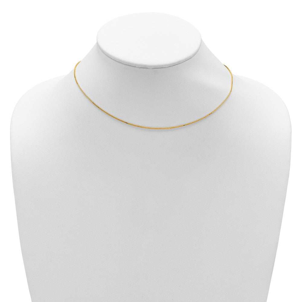 14K 1.05mm Box 1in+1in Adjustable Chain