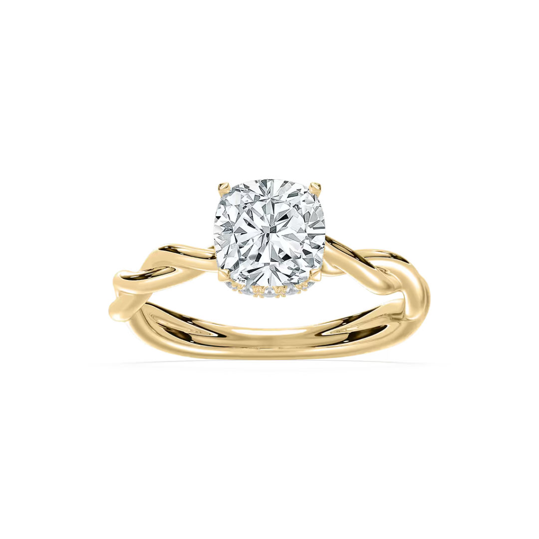 Round Eleanor Hidden Halo Twist