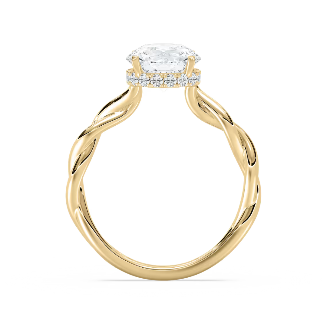 Round Eleanor Hidden Halo Twist