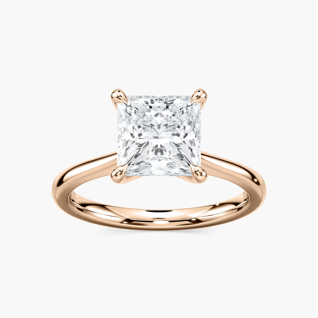 Princess Dior Claw Prong Solitaire Stackable