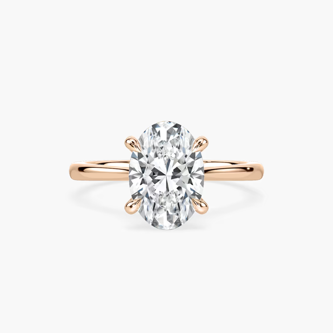 *Oval Dior Claw Prong Solitaire Stackable