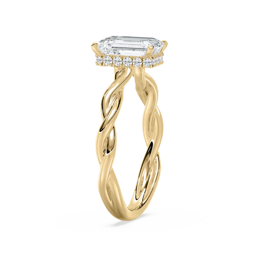 Round Eleanor Hidden Halo Twist