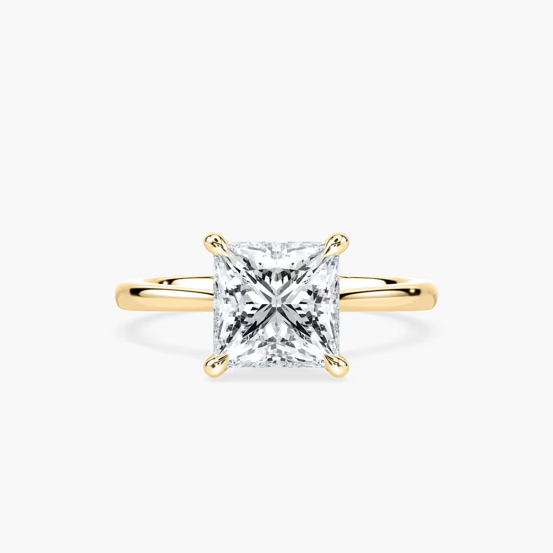 Princess Dior Claw Prong Solitaire Stackable