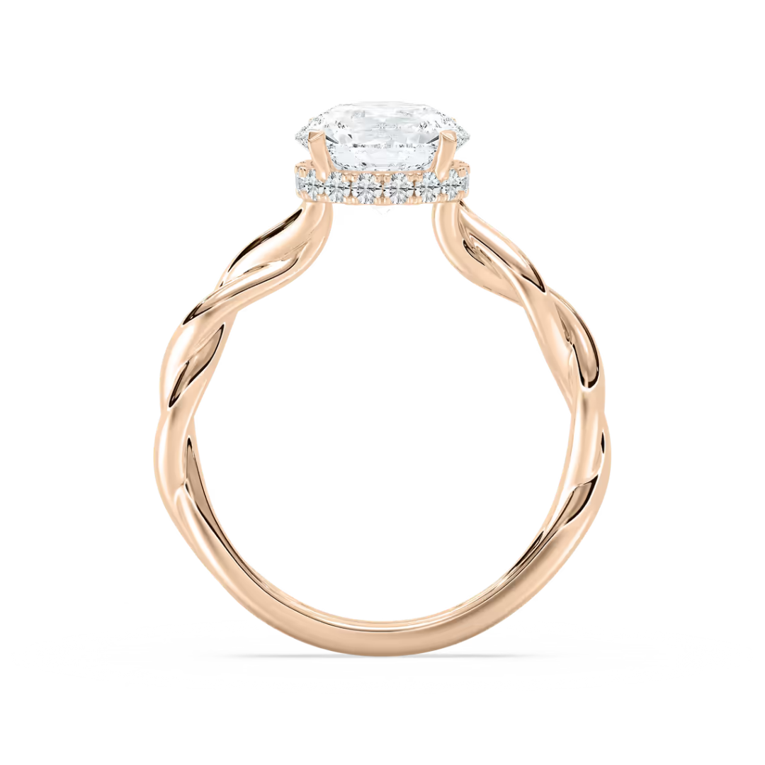 *Round Eleanor Hidden Halo Twist