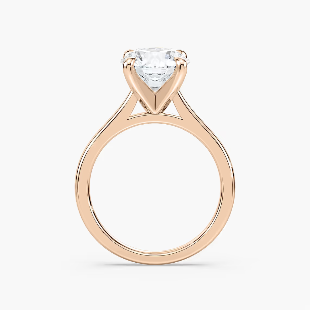 *Round Dior Claw Prong Solitaire Stackable