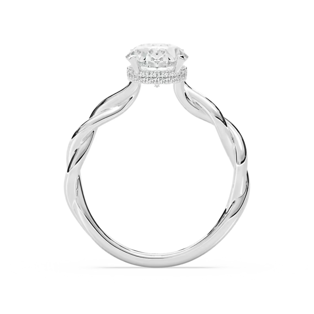 *Oval Eleanor Hidden Halo Twist