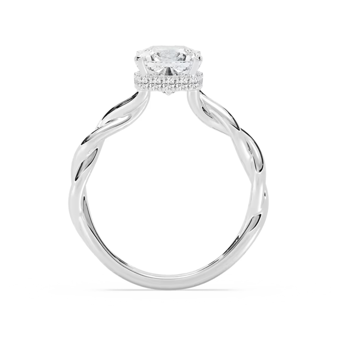 *Round Eleanor Hidden Halo Twist
