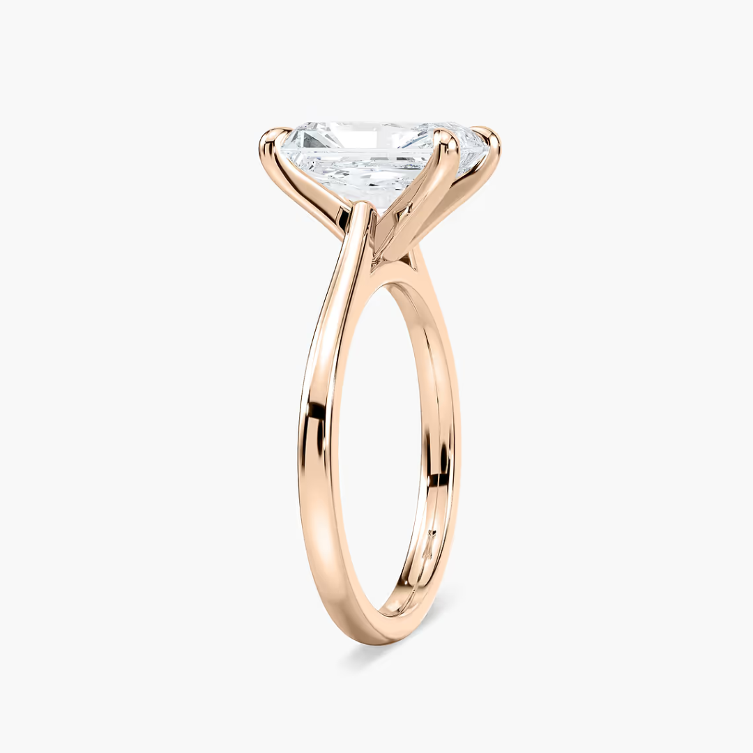 Radiant Dior Claw Prong Solitaire Stackable