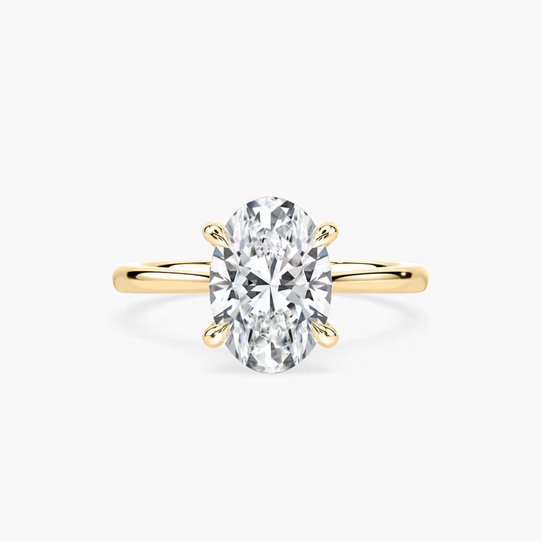 *Oval Dior Claw Prong Solitaire Stackable