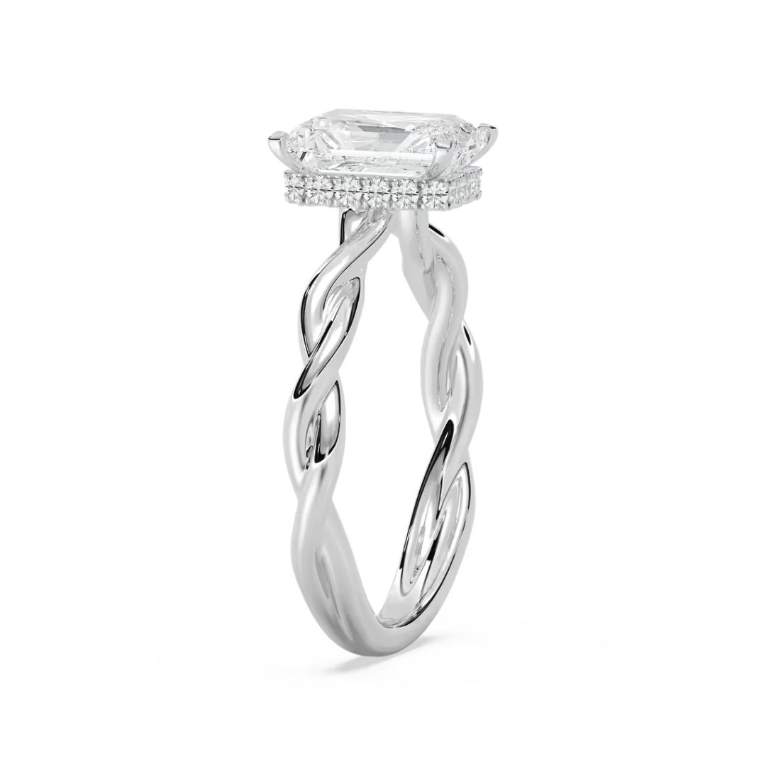 Emerald Eleanor Hidden Halo Twist