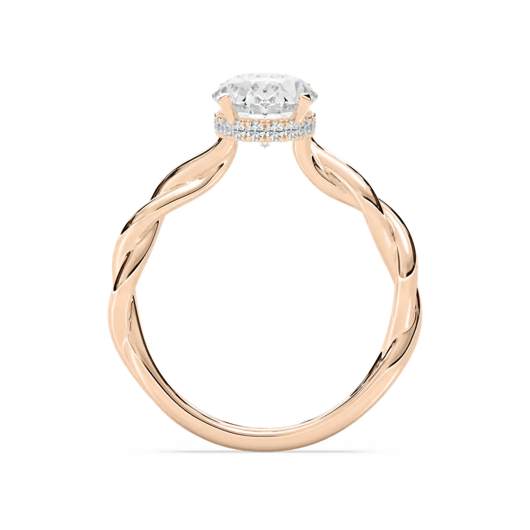 *Oval Eleanor Hidden Halo Twist