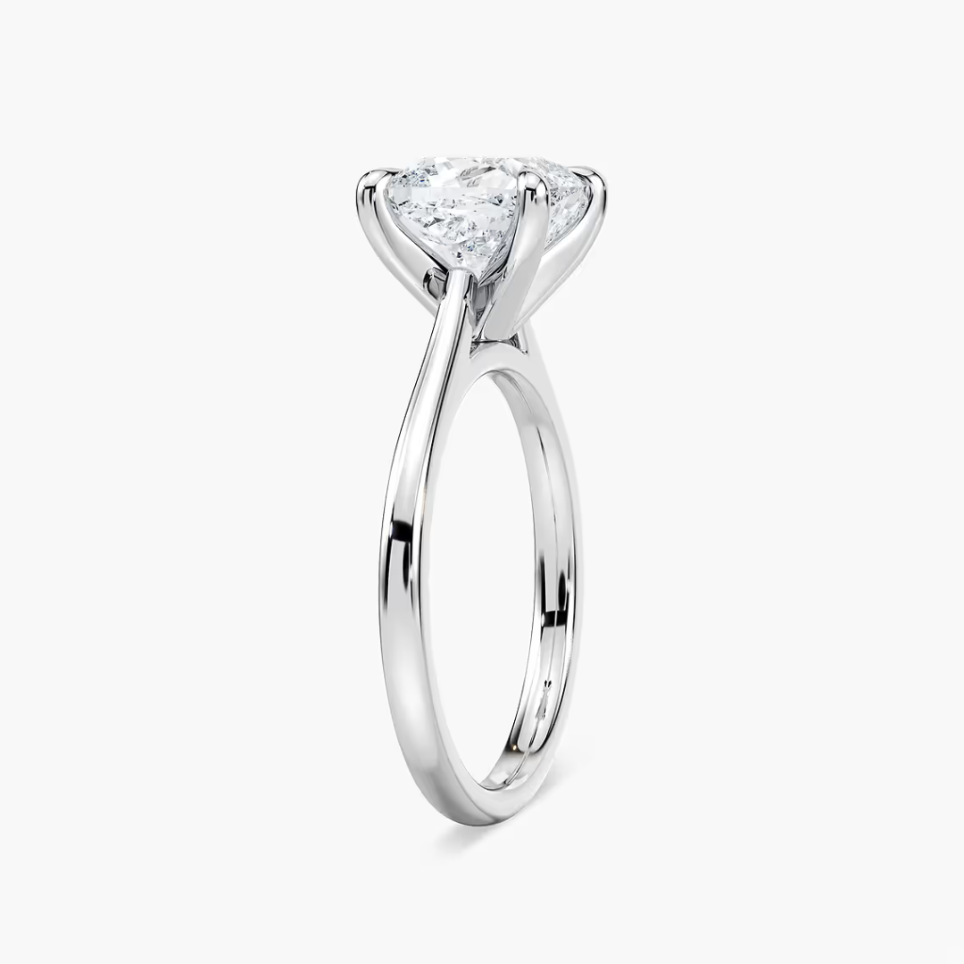 *Cushion Dior Claw Prong Solitaire Stackable