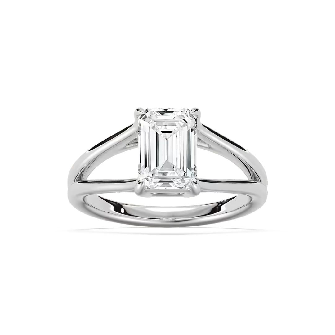 *Emerald Esme Open Shank Solitaire