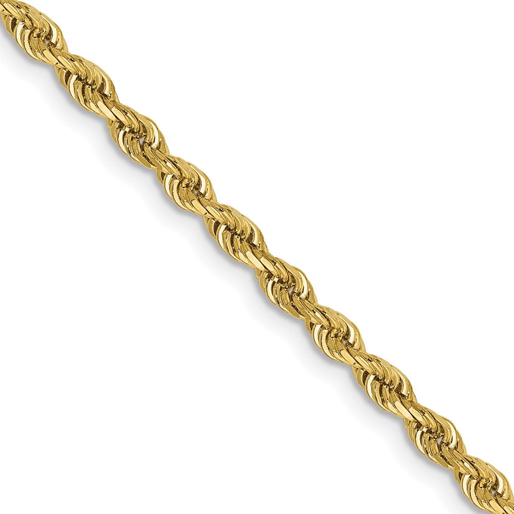 10K 2.75mm Diamond-cut Quadruple Rope Chain