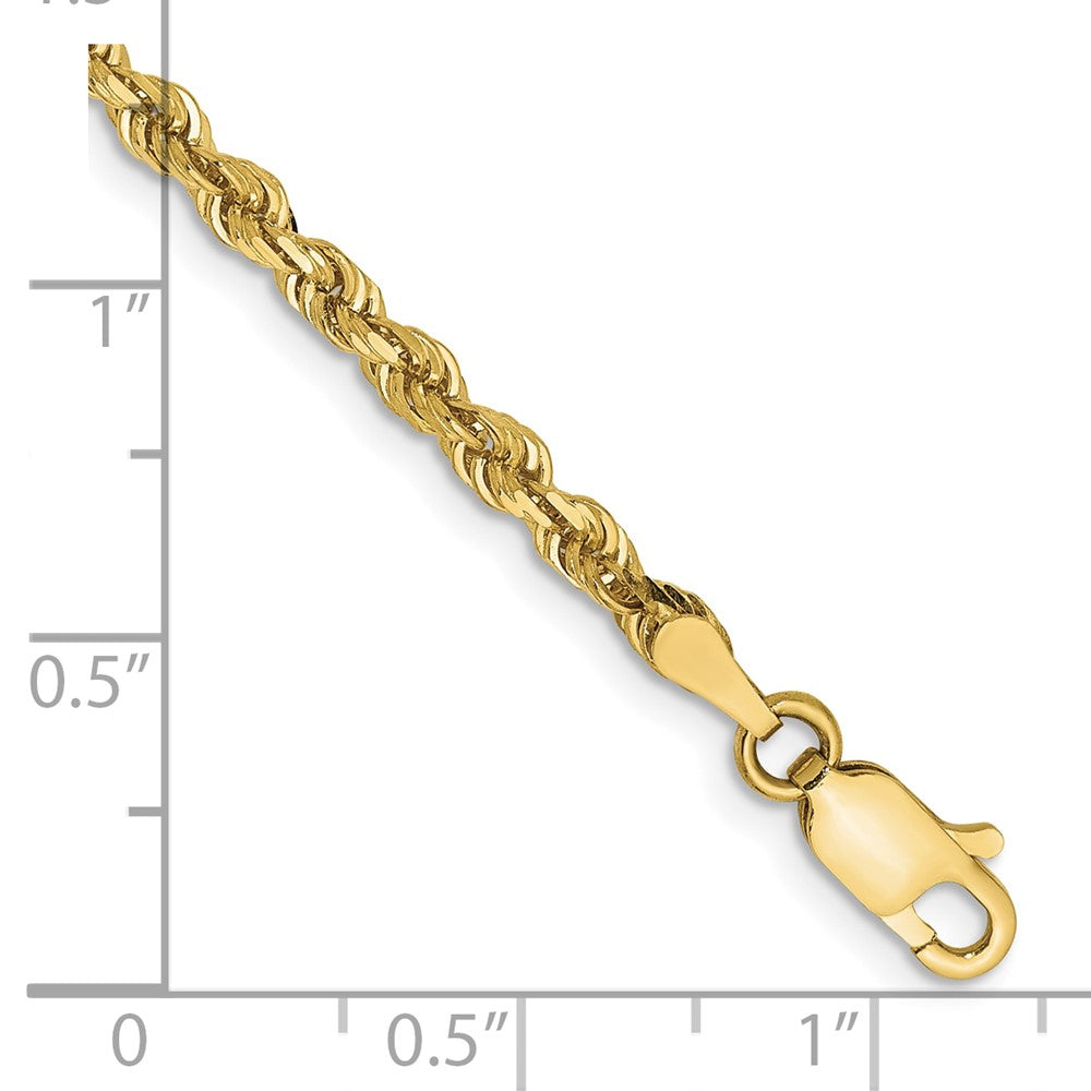 10K 3.0mm Diamond-cut Quadruple Rope Chain