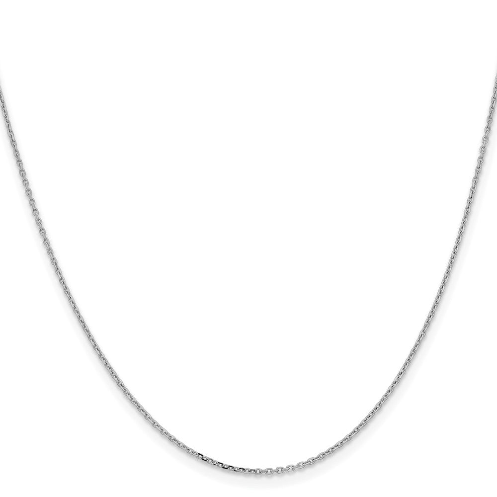 10K White Gold 1.05mm Diamond-cut Cable Chain