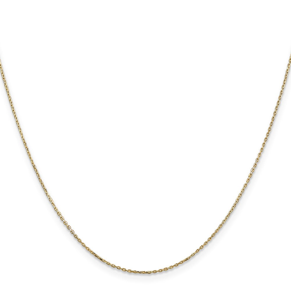 10K .8mm Diamond-cut Cable with Lobster Clasp Chain