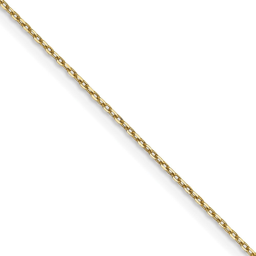 10K .8mm Diamond-cut Cable with Lobster Clasp Chain