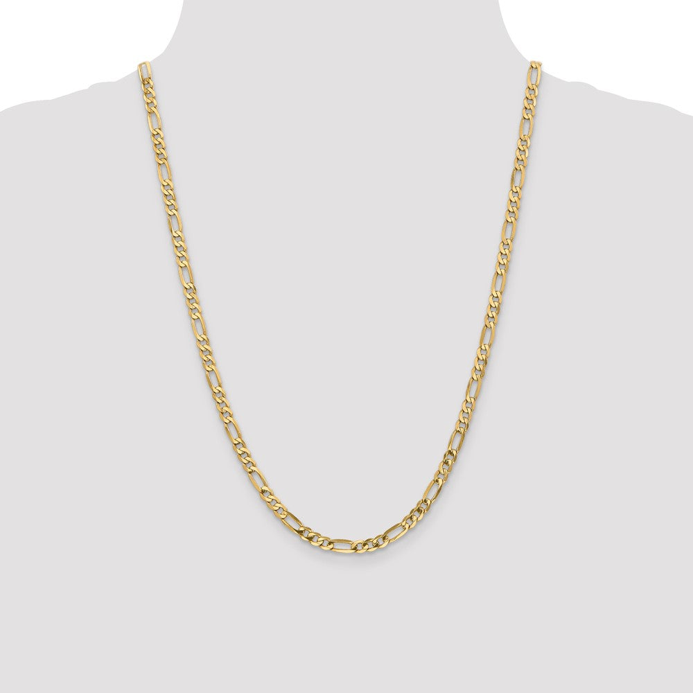 10K 4.75mm Flat Figaro Chain