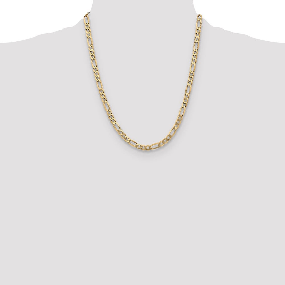 10K 5.25mm Flat Figaro Chain