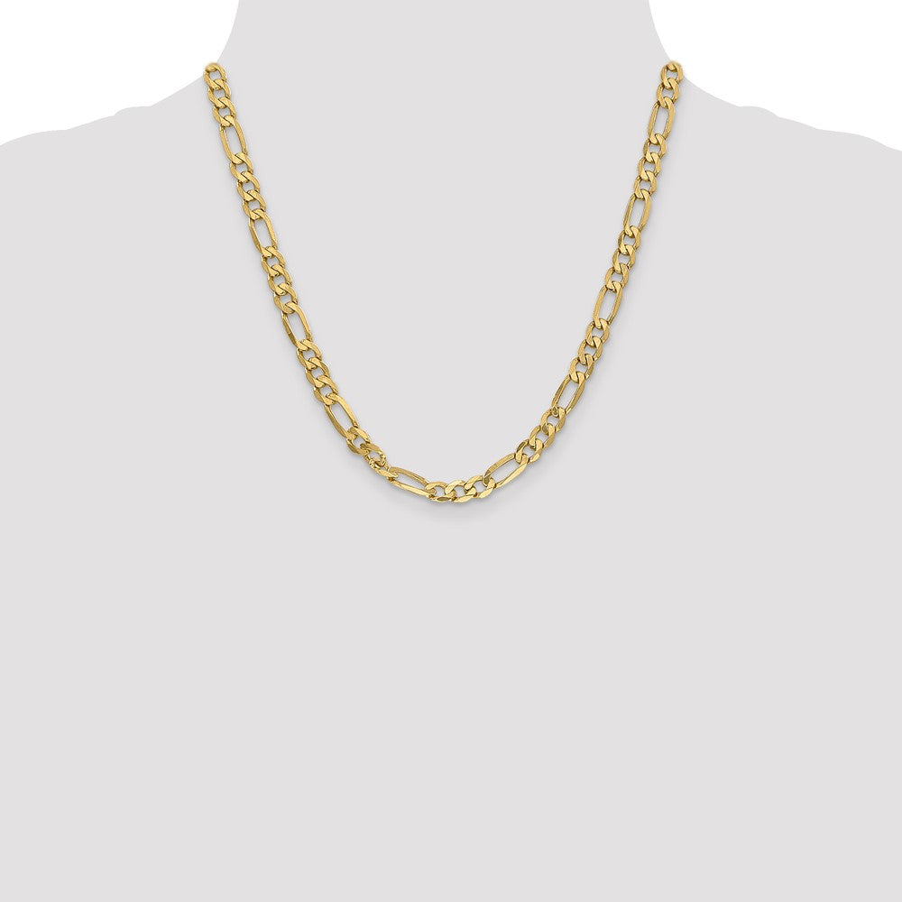 10K 6.25mm Flat Figaro Chain