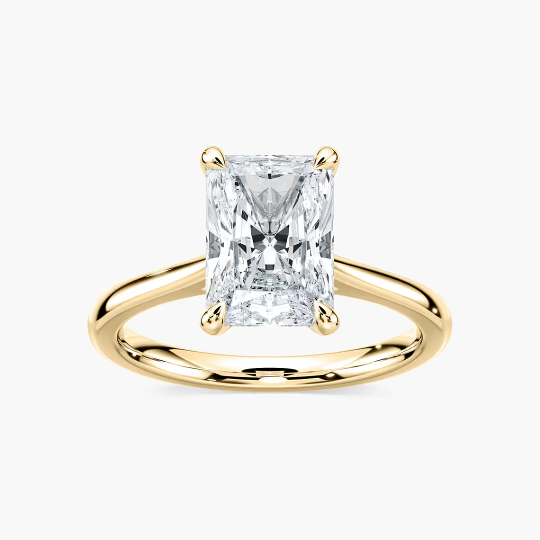 Radiant Dior Claw Prong Solitaire Stackable