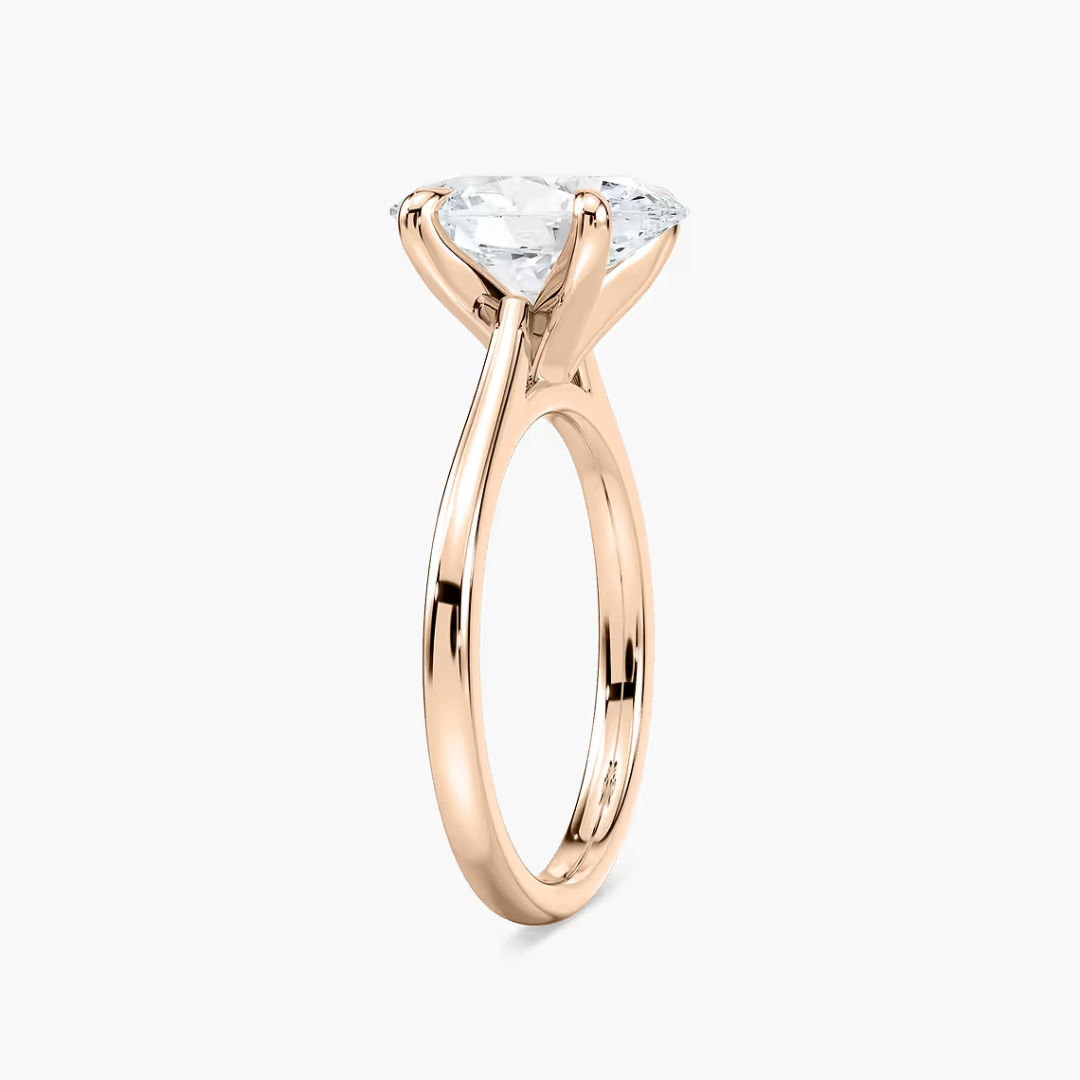 *Oval Dior Claw Prong Solitaire Stackable