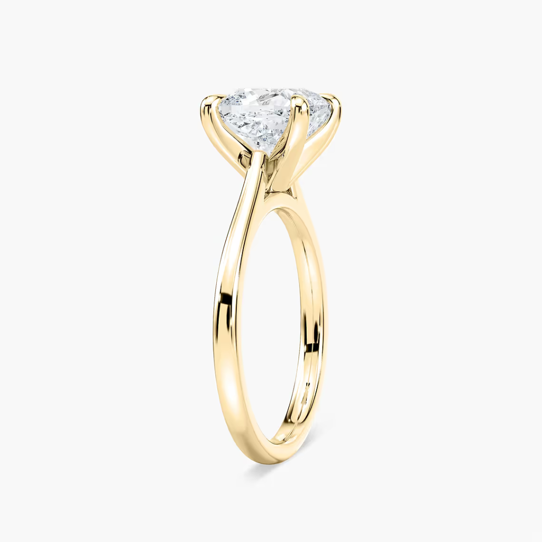 *Cushion Dior Claw Prong Solitaire Stackable