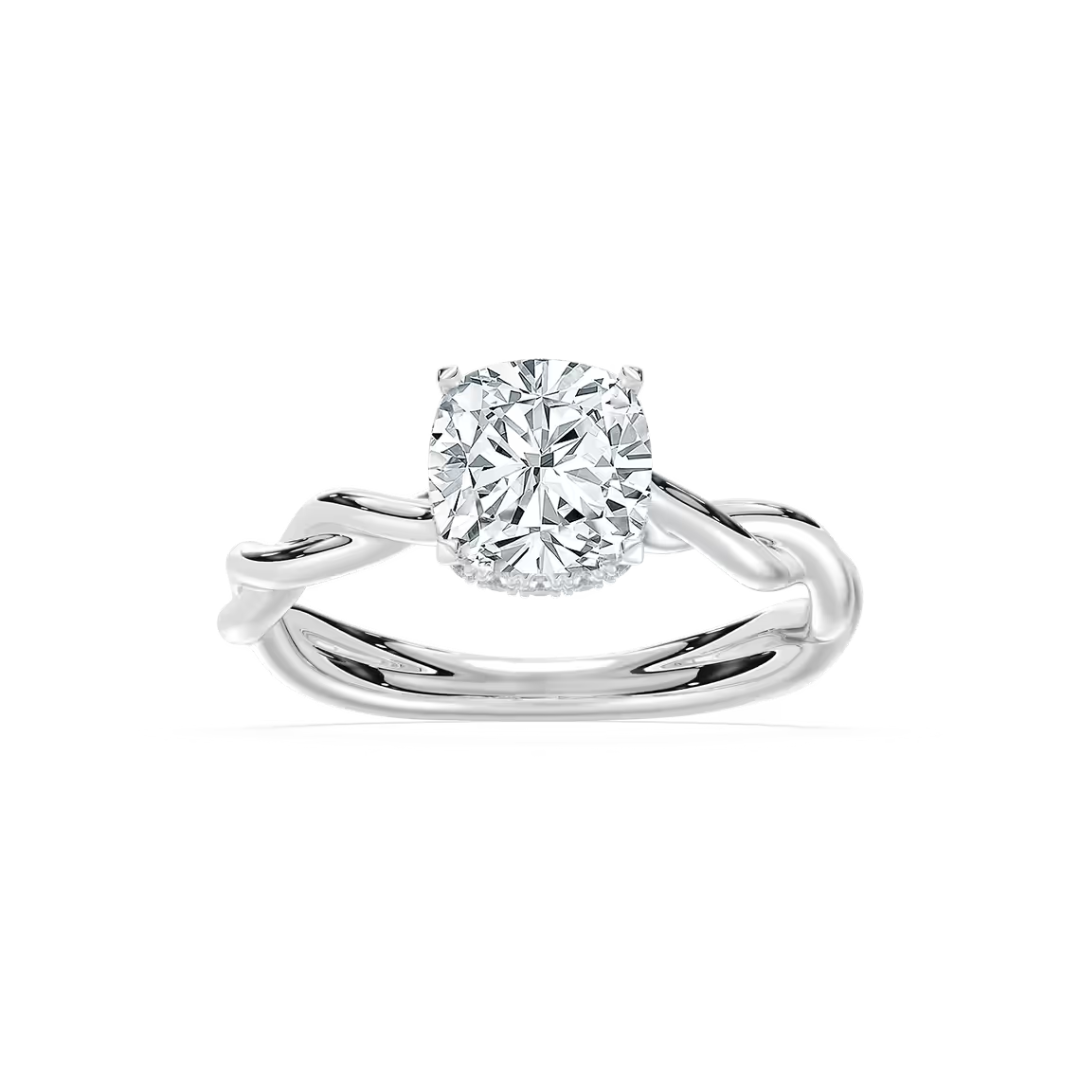 Round Eleanor Hidden Halo Twist