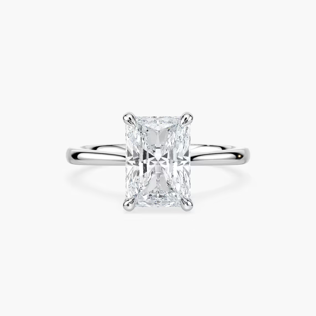 Radiant Dior Claw Prong Solitaire Stackable