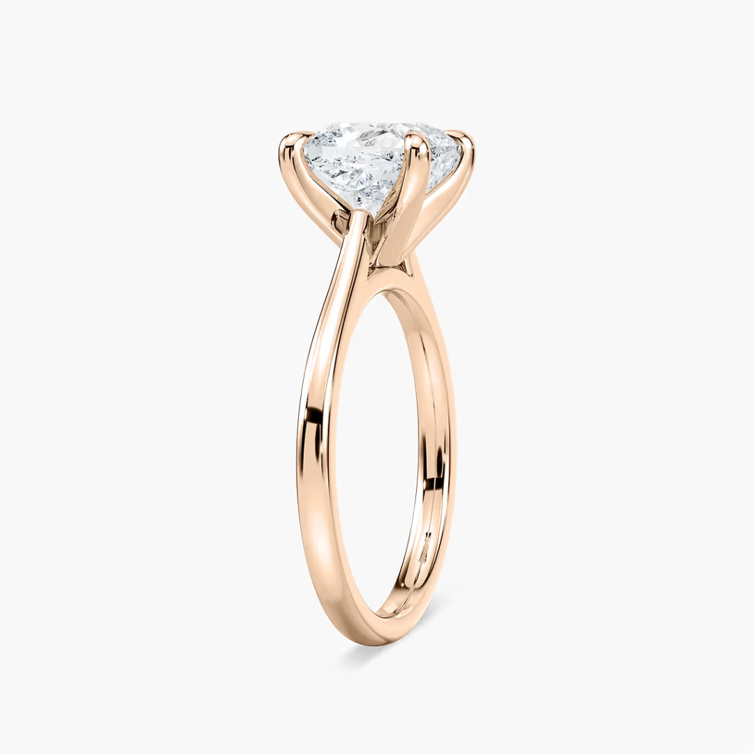 *Cushion Dior Claw Prong Solitaire Stackable
