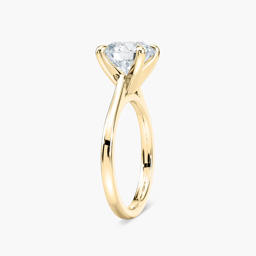 *Round Dior Claw Prong Solitaire Stackable