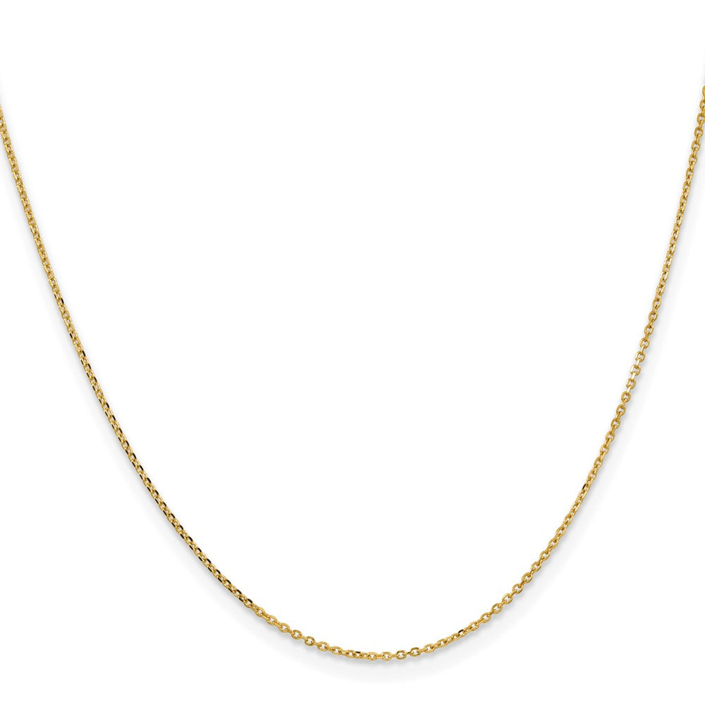 14K 1.05mm Diamond-cut Cable Chain