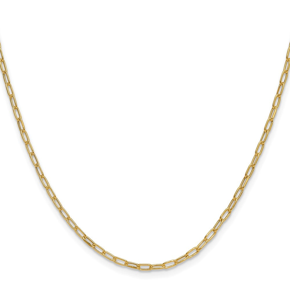 14K 2.2mm Semi-Solid Beveled Diamond-cut Paperclip Chain