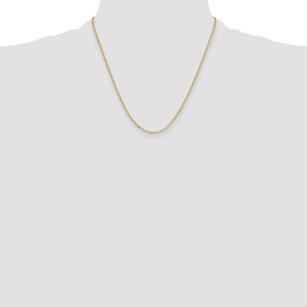 14K 2.2mm Semi-Solid Beveled Diamond-cut Paperclip Chain