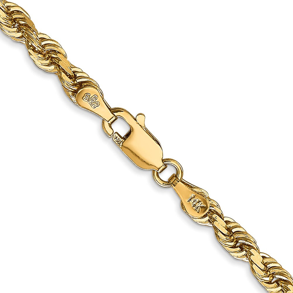 14K 4.0mm Diamond-cut Quadruple Rope Chain