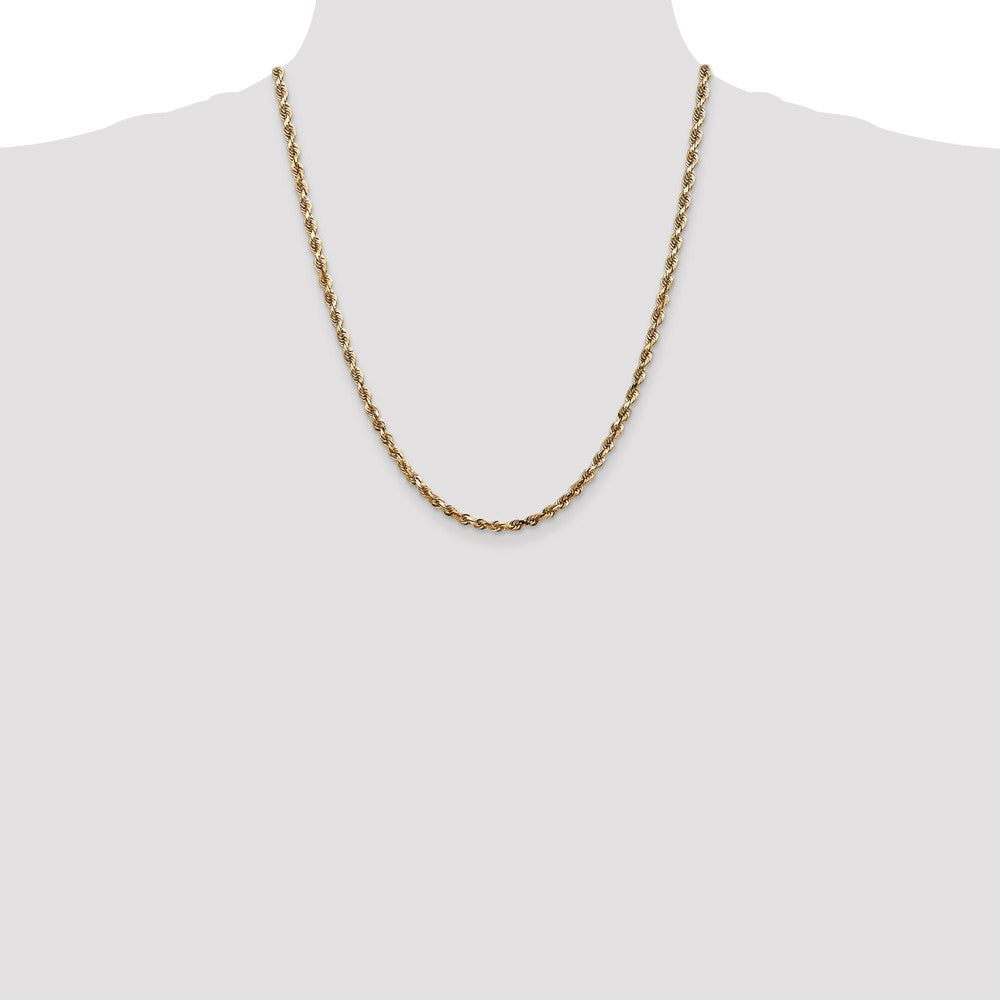 14K 4.0mm Diamond-cut Quadruple Rope Chain